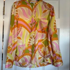 Zara Multicolor Abstract Blouse